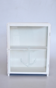 IRON GLASS CABINET WITH ANCHOR - NetDécor