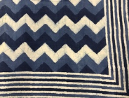 3m NAVY & WHITE ZIGZAG TABLE CLOTH - NetDécor