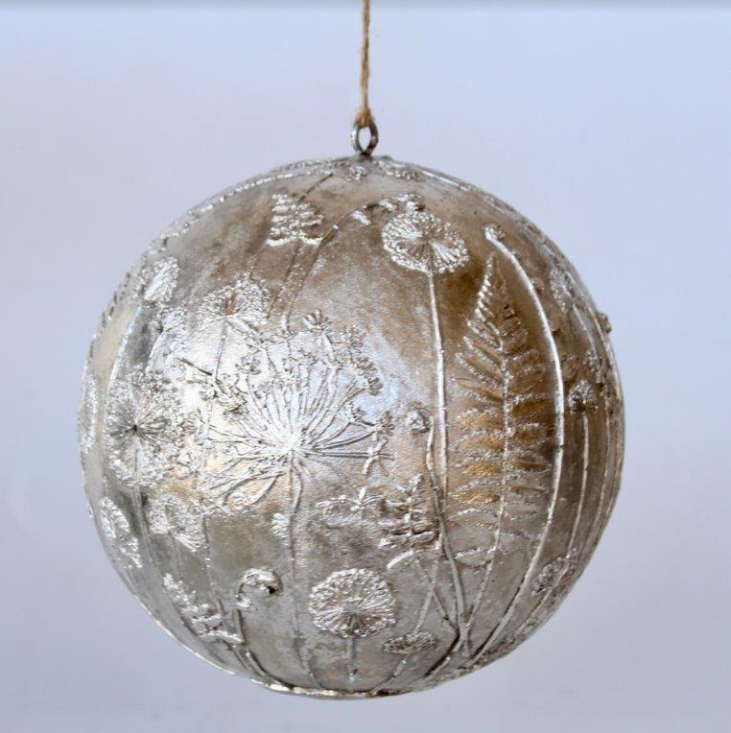 Extra Large Silver Hanging Ball - NetDécor