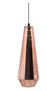 Diamond Copper Glass Pendant - NetDécor 