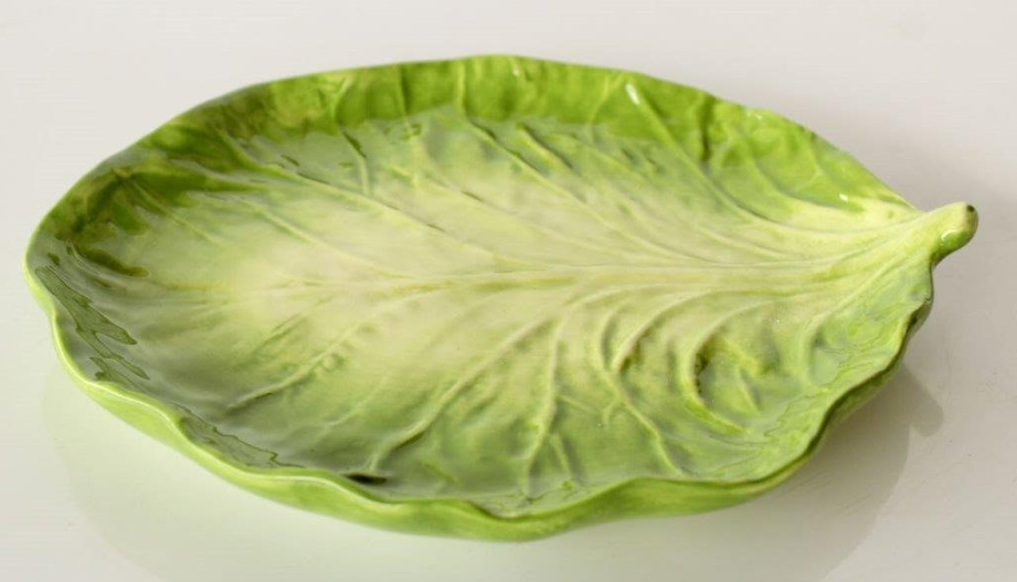 Green Cabbage Leaf Shaped Plate - NetDécor 