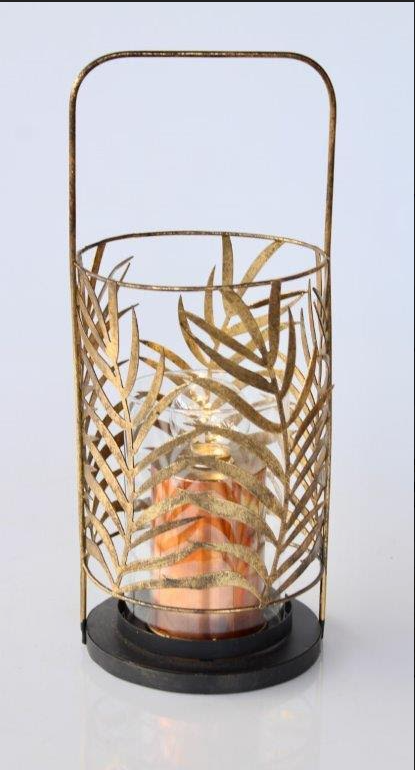 Gold Fern Detail Candle Holder - NetDécor
