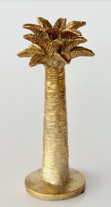 Gold Palm Tree Candle Holder - NetDécor