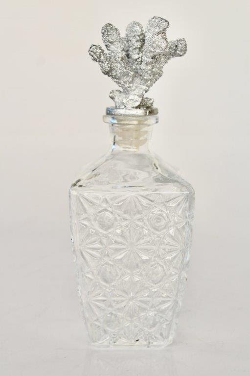 Glass Bottle Coral Lid - NetDécor