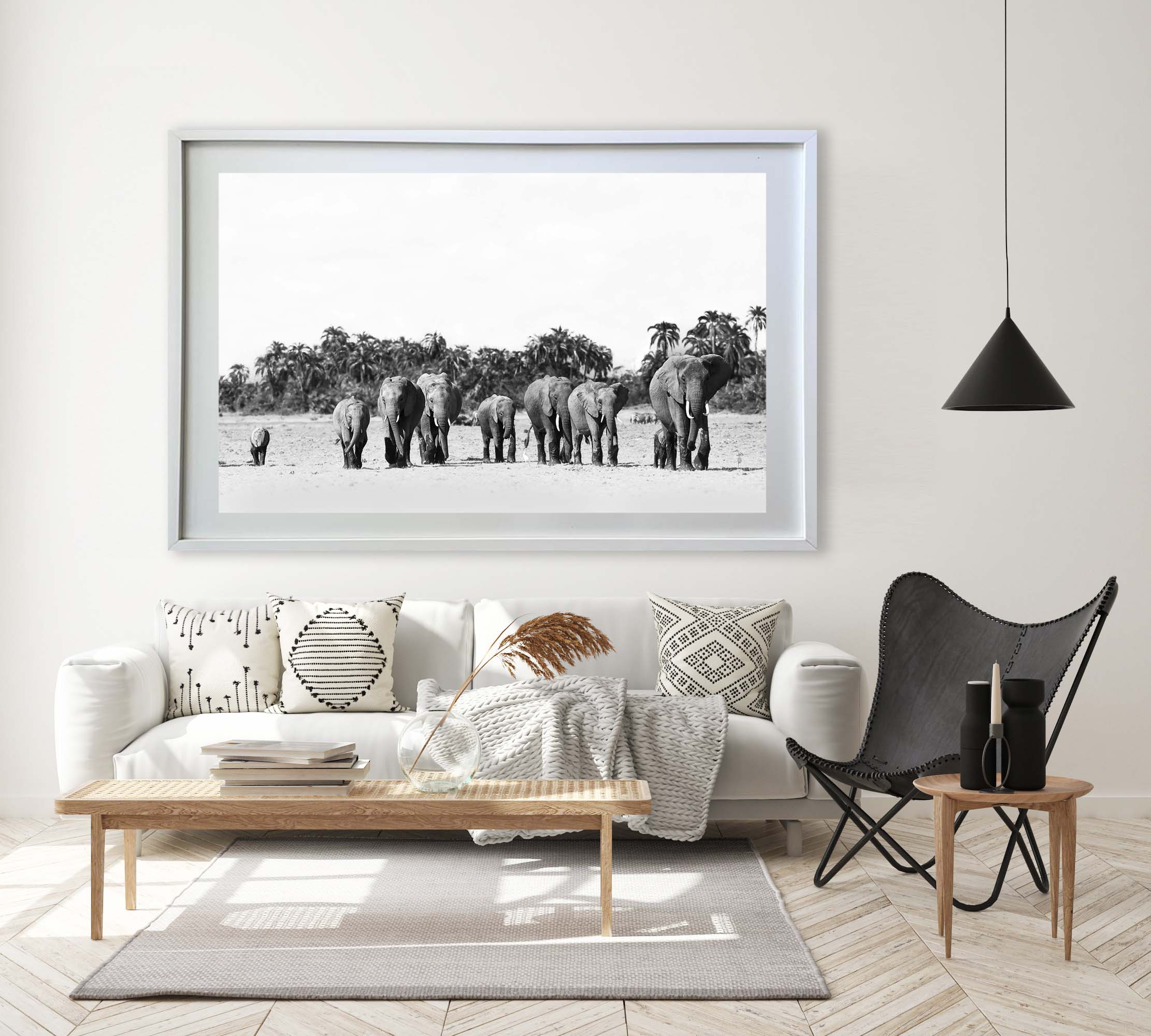 Limited Edition Elephant Crossing Landscape - NetDécor