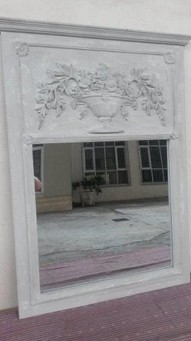 Distressed Grey Embossed with Urn Design. - NetDécor