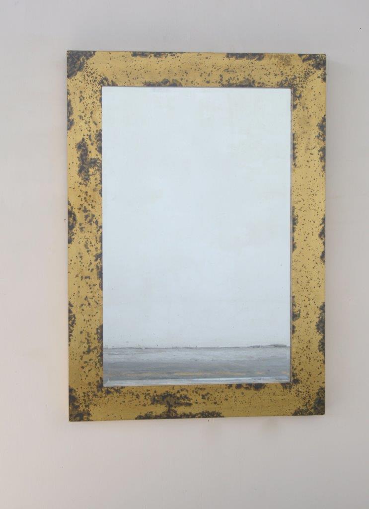 Gold Leaf Rectangular Mirror. - NetDécor 