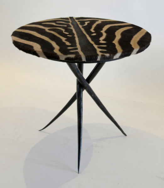 Gemsbok Table with Zebra Top - NetDécor 