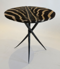 Gemsbok Table with Zebra Top - NetDécor