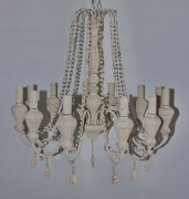 12 ARM ANTIQUE SANDY GREY CHANDELIER. - NetDécor