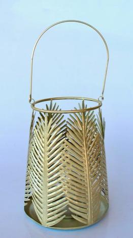Medium Metal Champagne Lantern - NetDécor