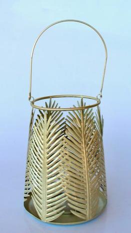 Medium Metal Champagne Lantern - NetDécor 