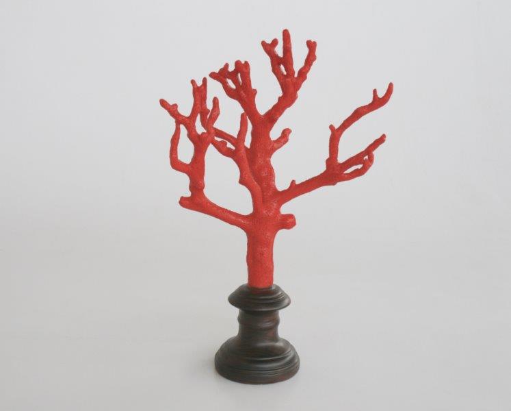 Med. Red Coral On Stand - NetDécor 