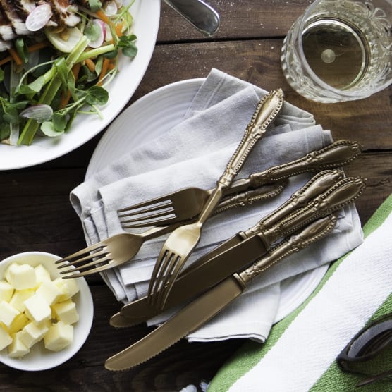 Antique Plastique 24 Piece Cutlery Set - NetDécor