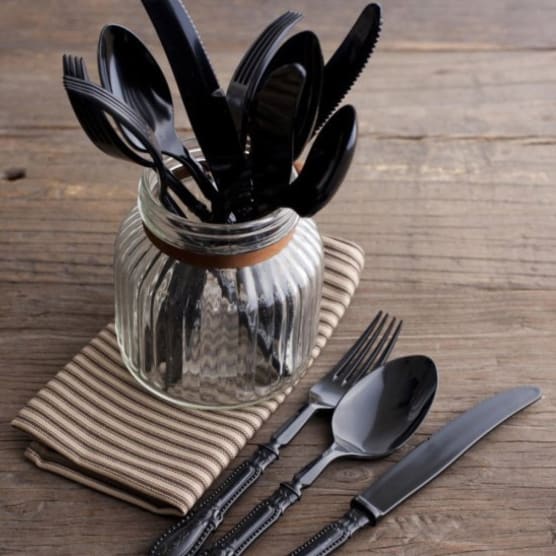 Antique Plastique 24 Piece Cutlery Set - NetDécor