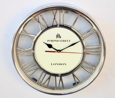 Round Silver Wall Clock - NetDécor