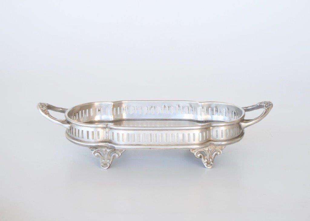 Oval Small Round Tray on Feet - NetDécor