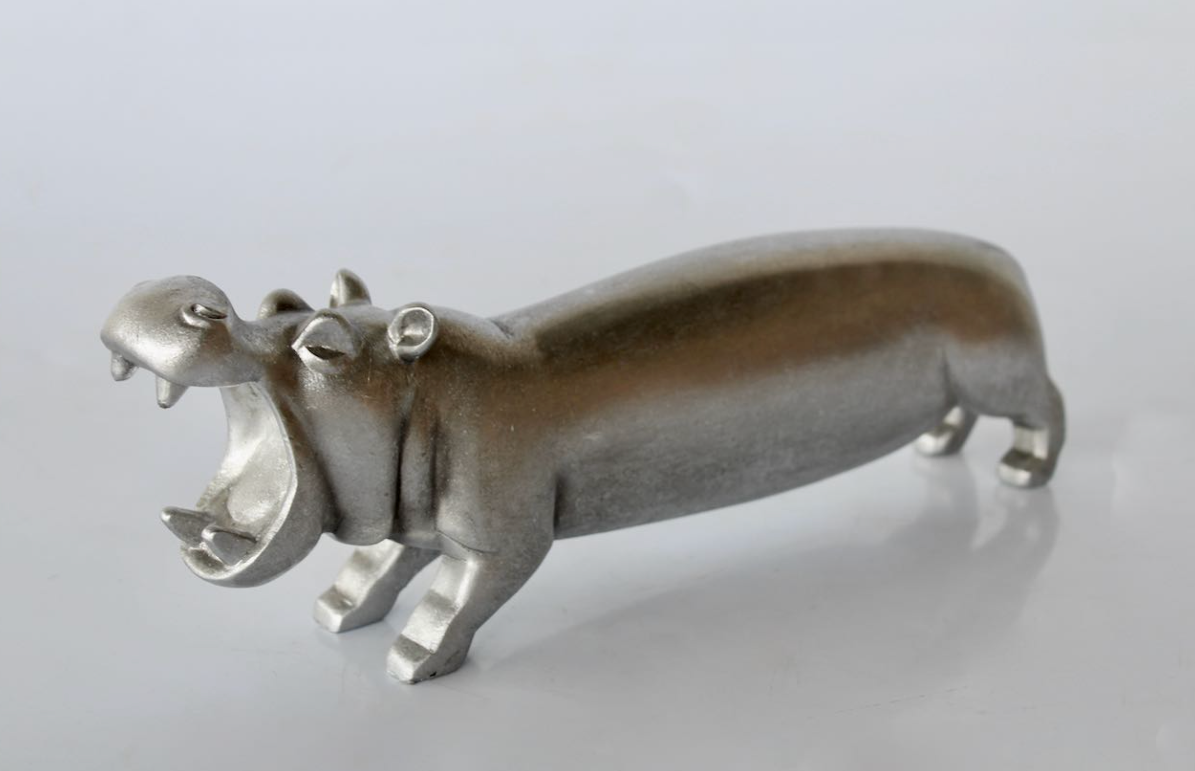 Silver Hippo - NetDécor