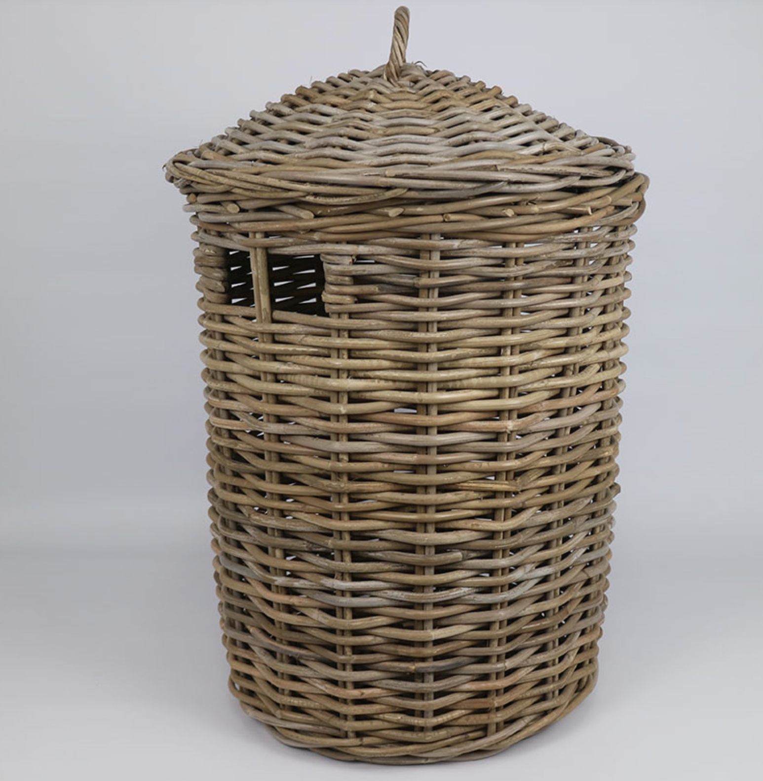 Laundry Basket Round Large Grey - NetDécor