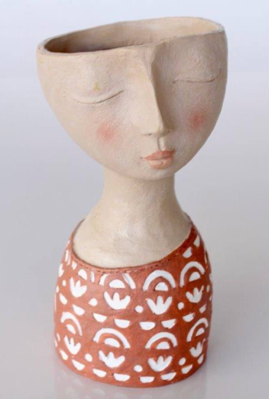 Brown & Orange Bust - NetDécor