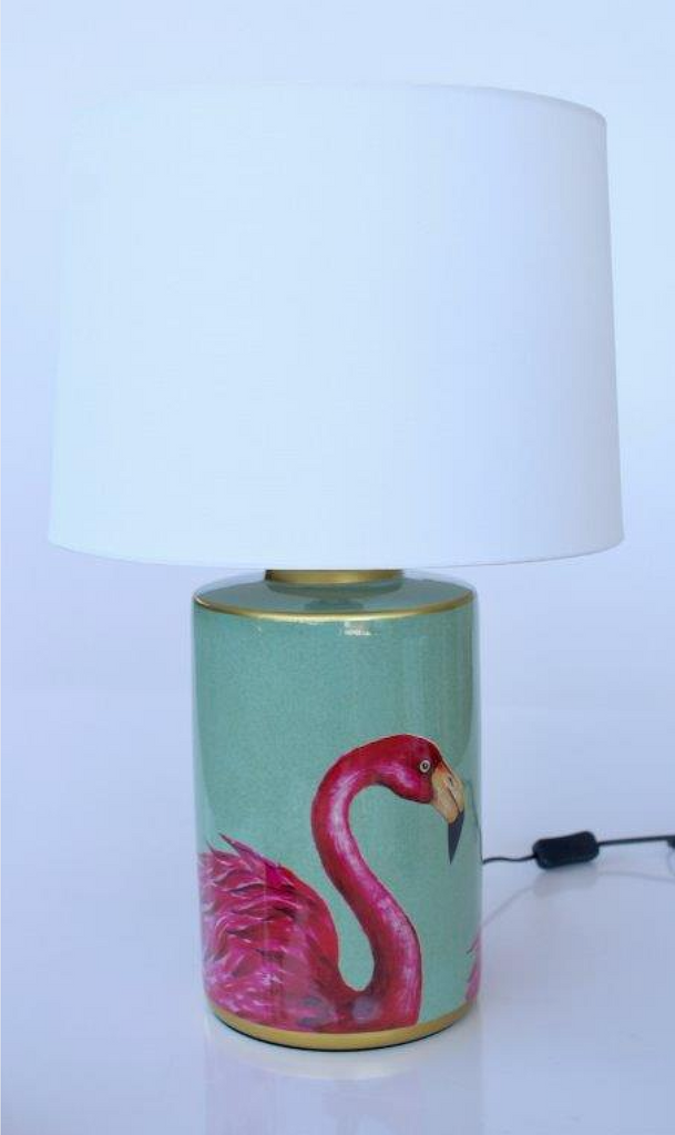 Green & Pink Flamingo Lamp - NetDécor 