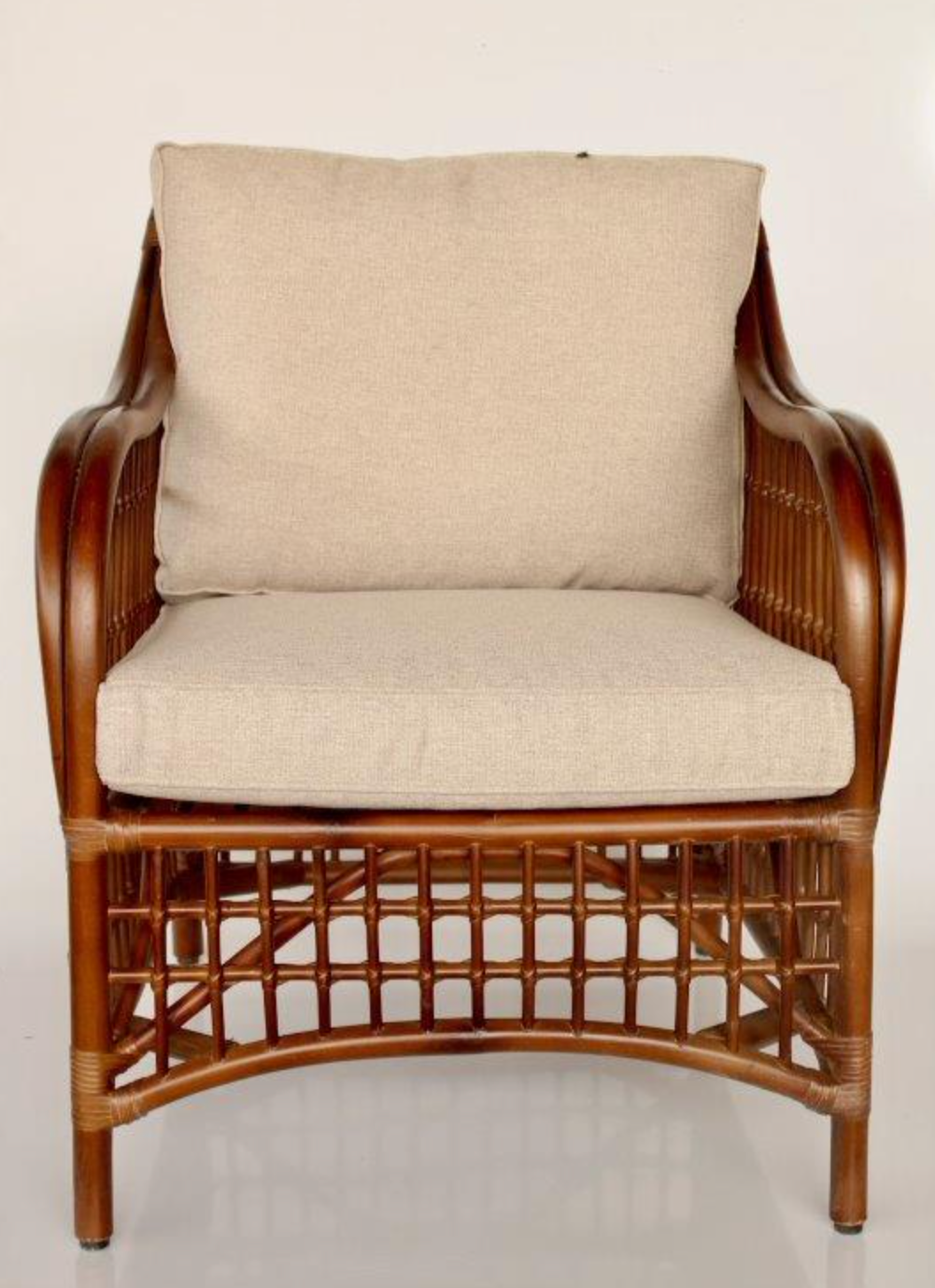 WEST COAST ARM CHAIR WITH 2 BEIGE CUSHIONS - NetDécor