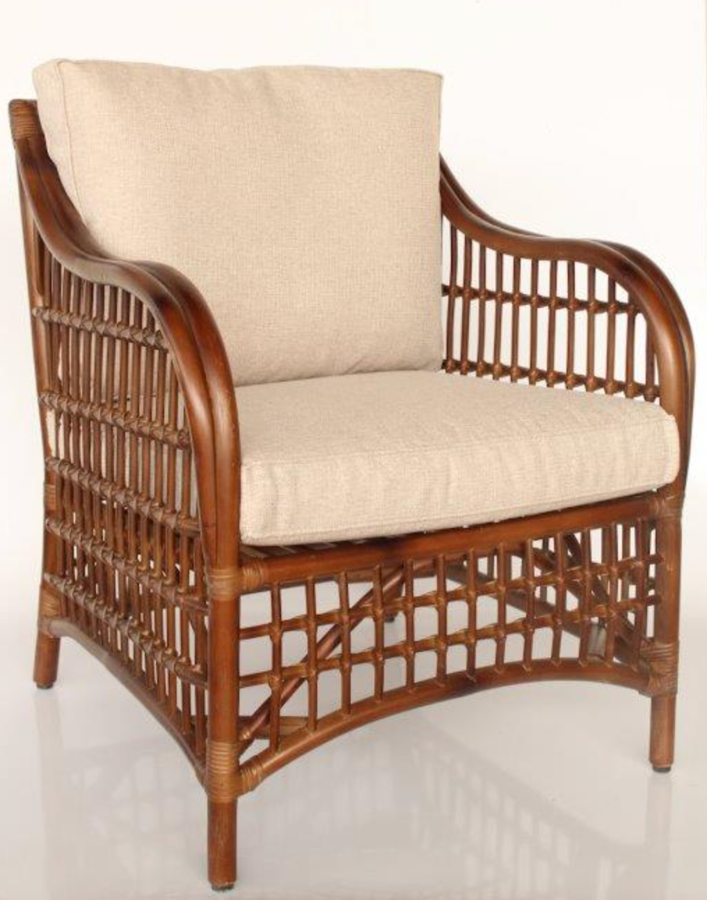 WEST COAST ARM CHAIR WITH 2 BEIGE CUSHIONS - NetDécor