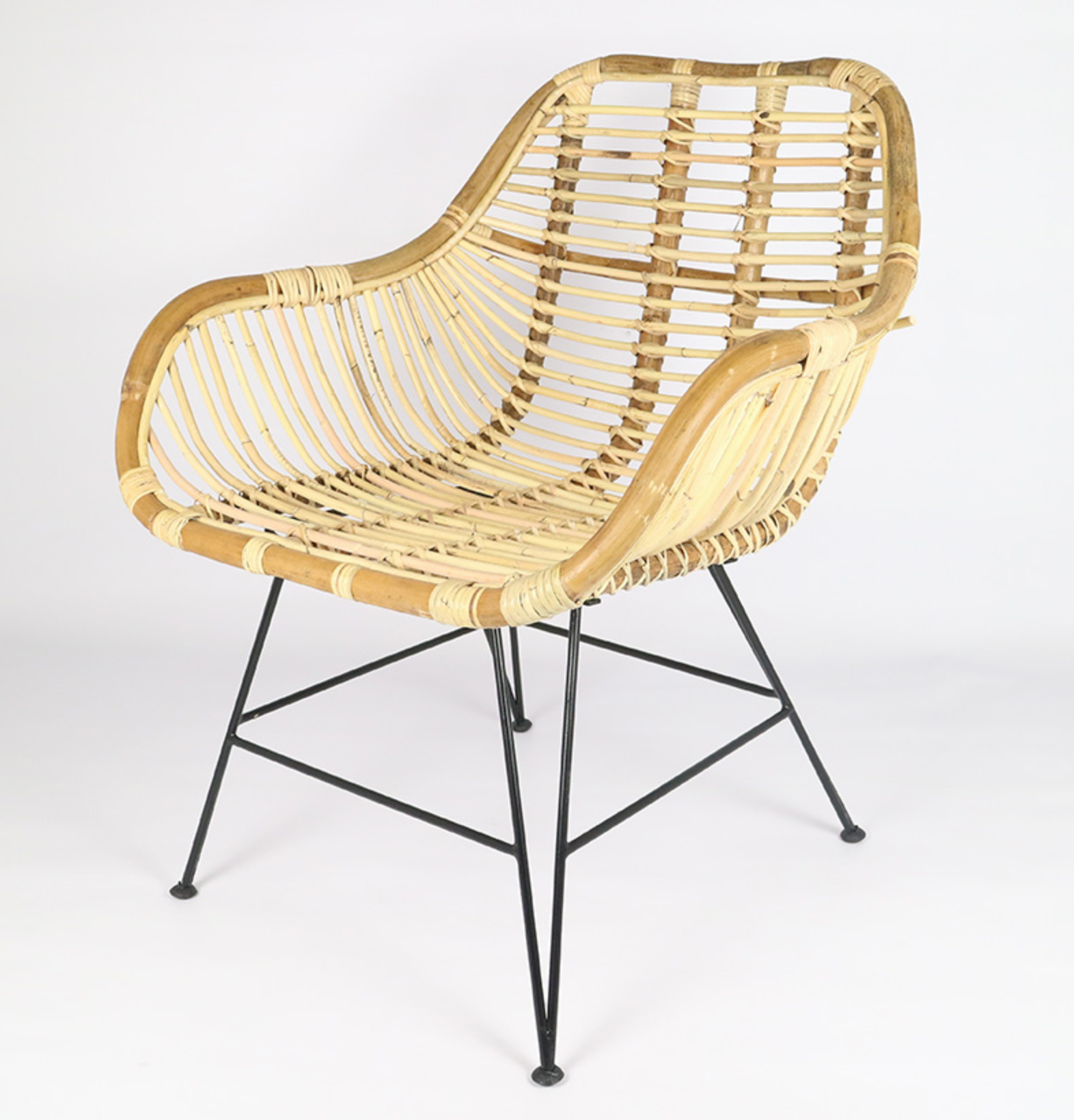 RATTAN THICK CHAIR SQUARE WEAVE - NetDécor