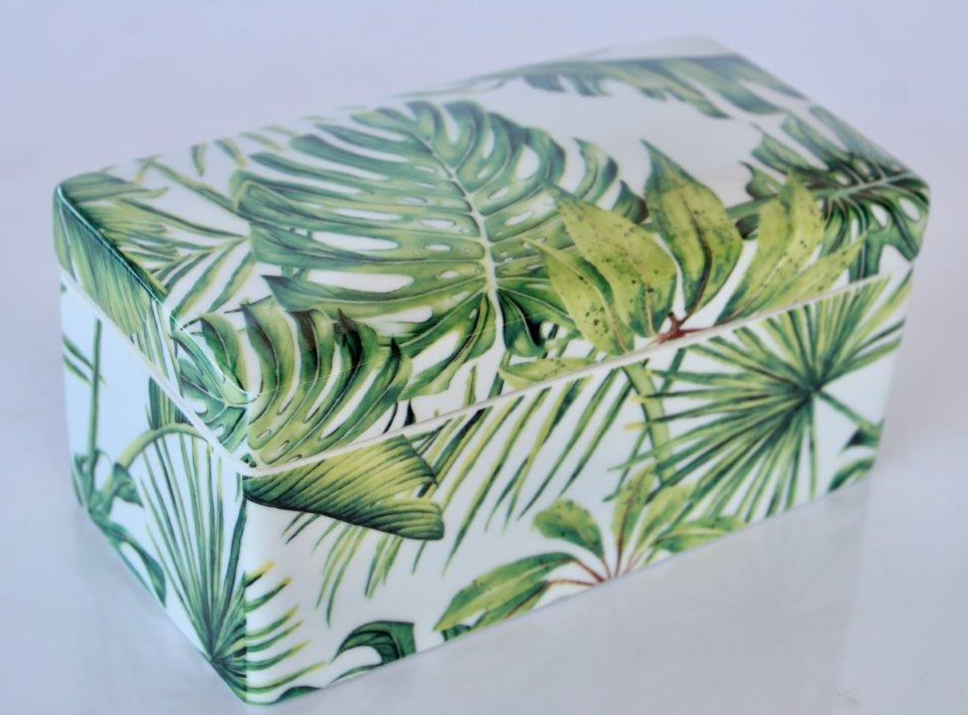 RECTANGULAR PALM LEAF BOX WITH LID - NetDécor