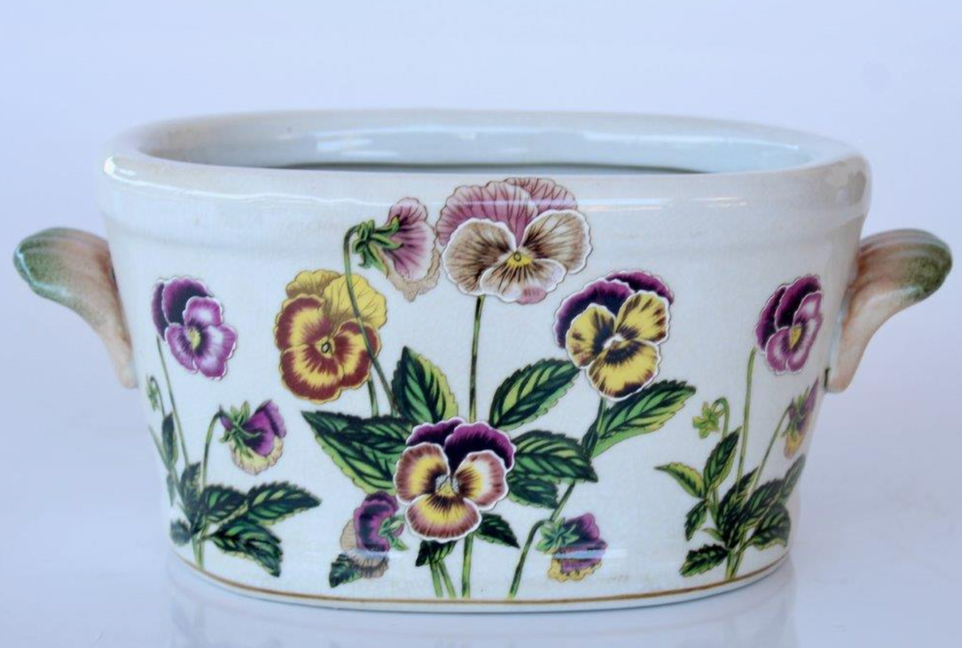 SMALL PINK PANSY FOOT BATH - NetDécor