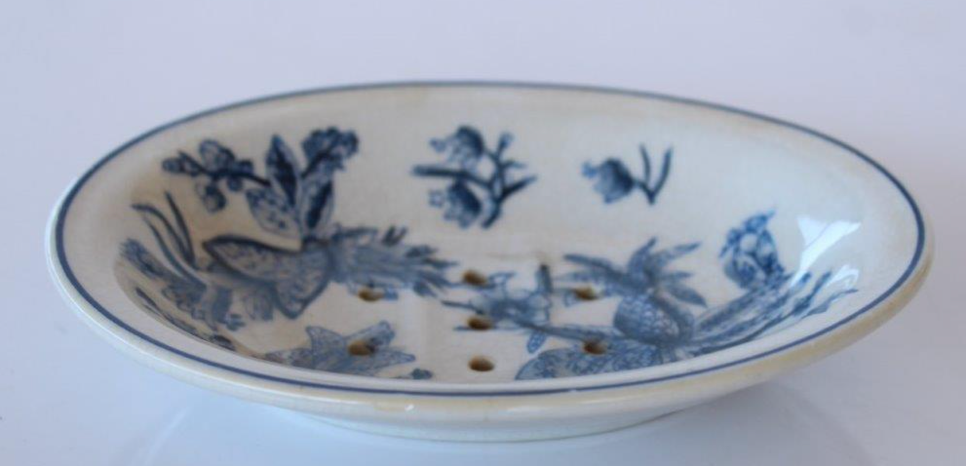 BLUE FLORAL SOAP DISH - NetDécor