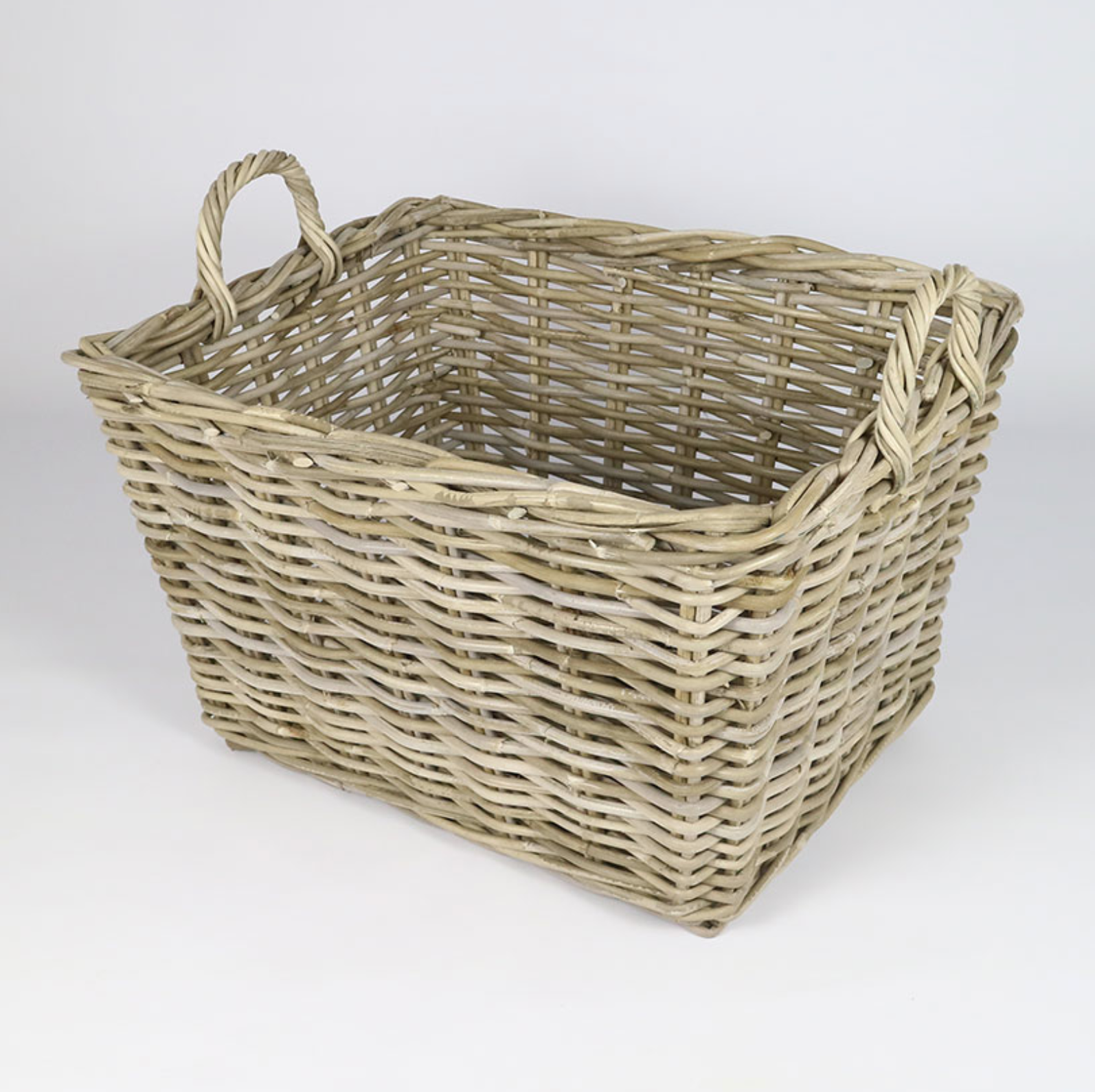 RATTAN THICK RECTANGULAR LOG BASKET - NetDécor