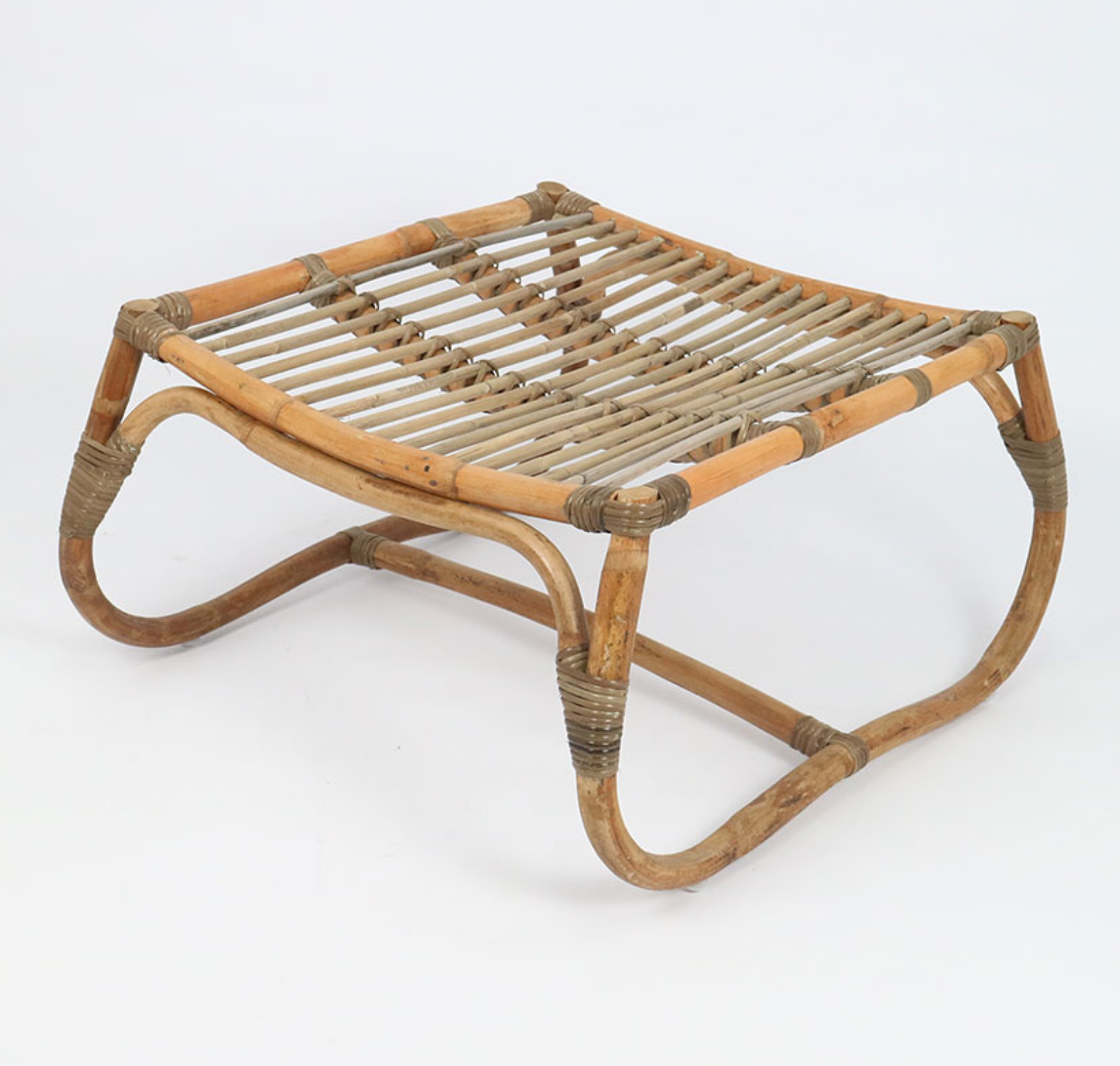 RATTAN THICK STOOL FOOT SQUARE DECK - NetDécor