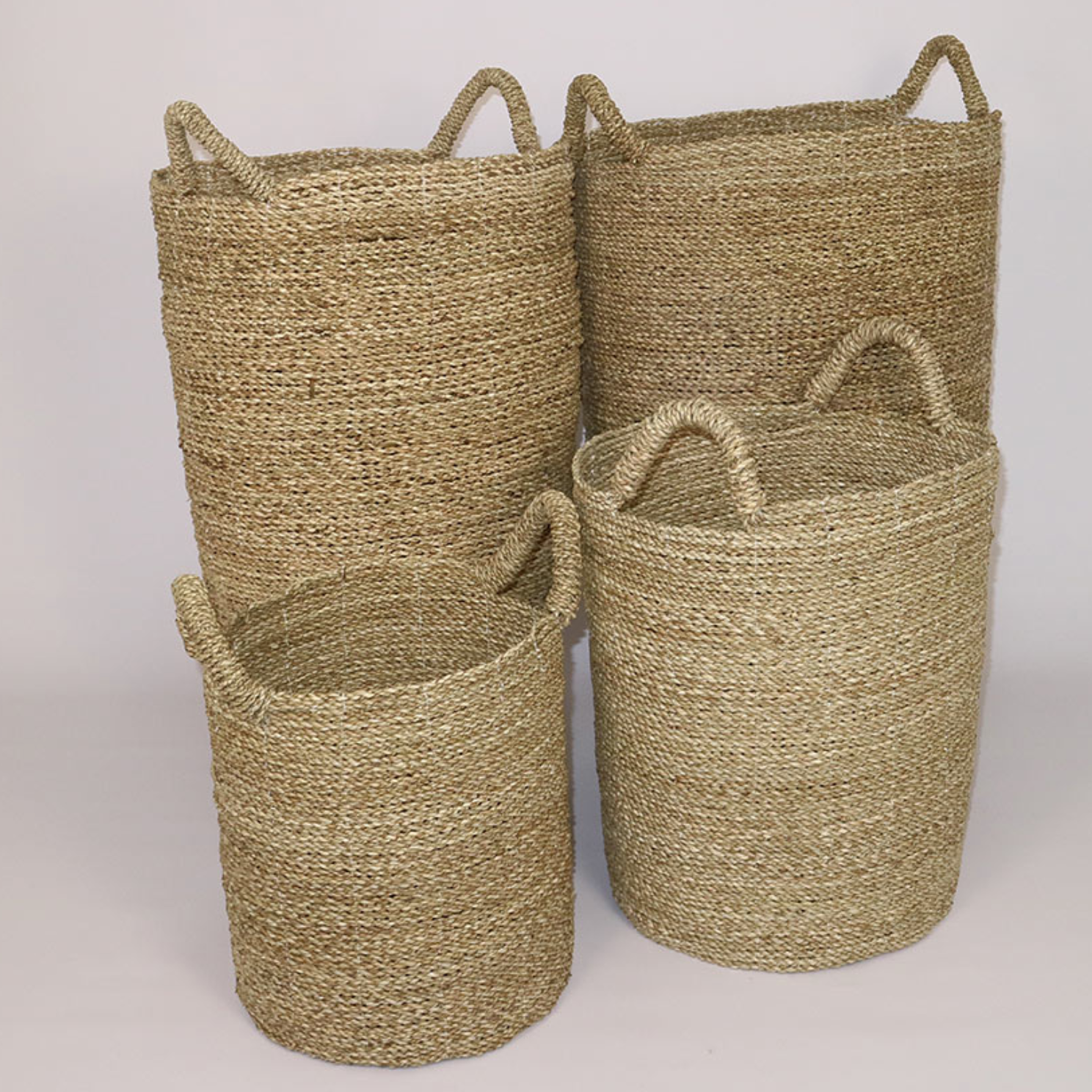 SEAGRASS LAUNDRY BASKET SET OF 4 - NetDécor