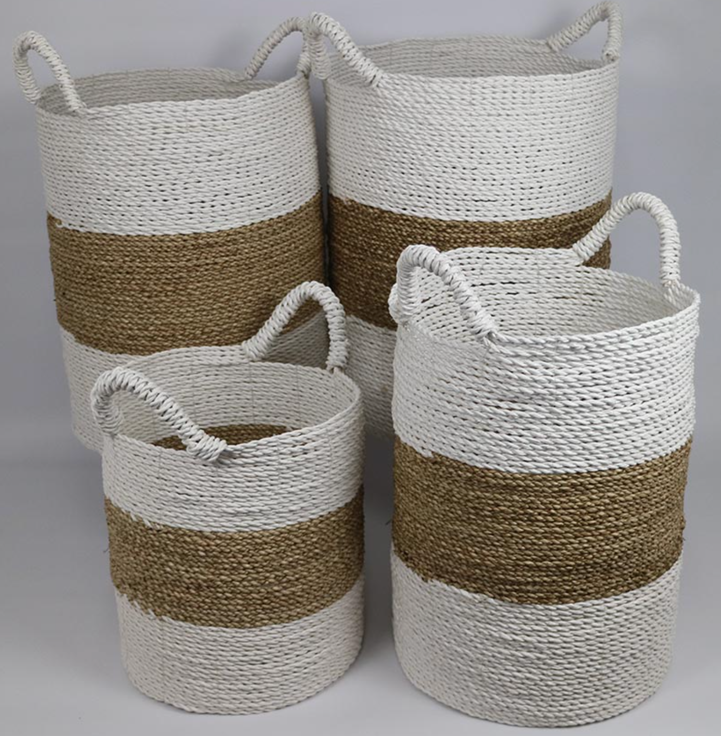 SEAGRASS LAUNDRY BASKET SET OF 4 - NetDécor