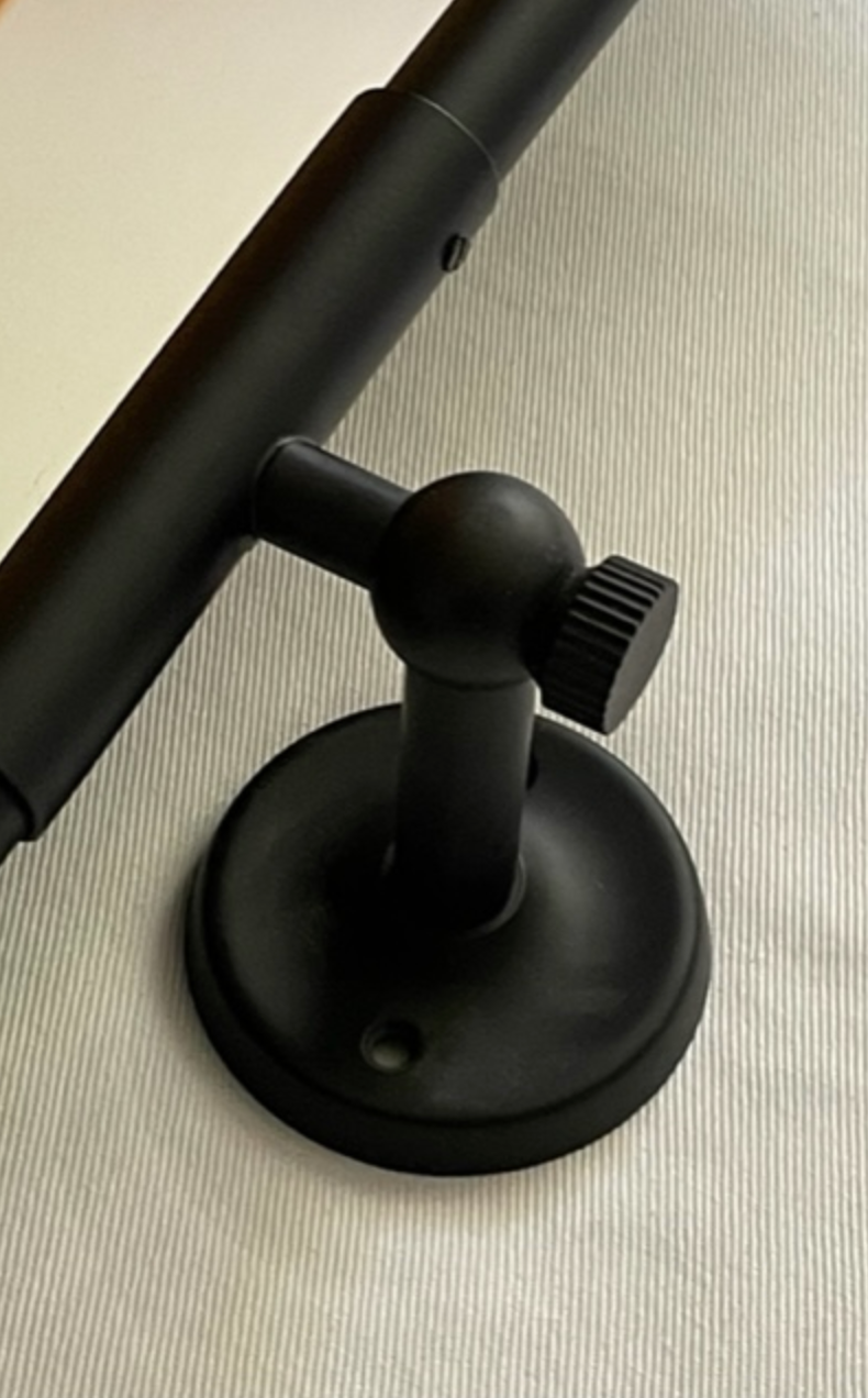 MIRROR CLASSIC RECTANGULAR SWIVEL MATT BLACK - NetDécor