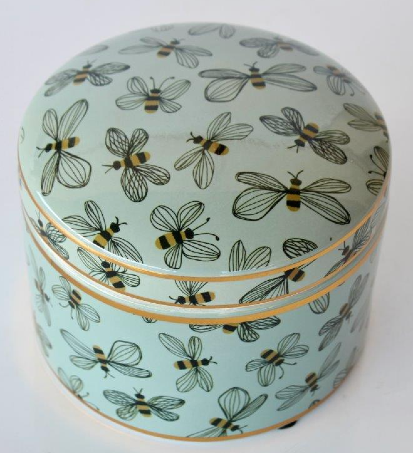 Duck Egg with Bees Box with Lid - NetDécor
