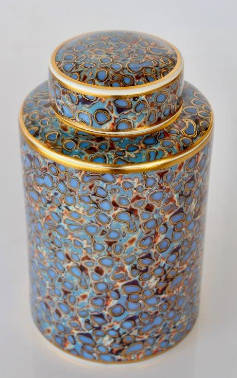 Gold & Blue Multicoloured Jar - NetDécor
