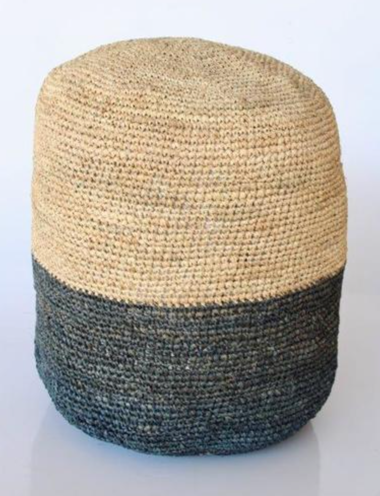 Black & Natural Pouff - NetDécor