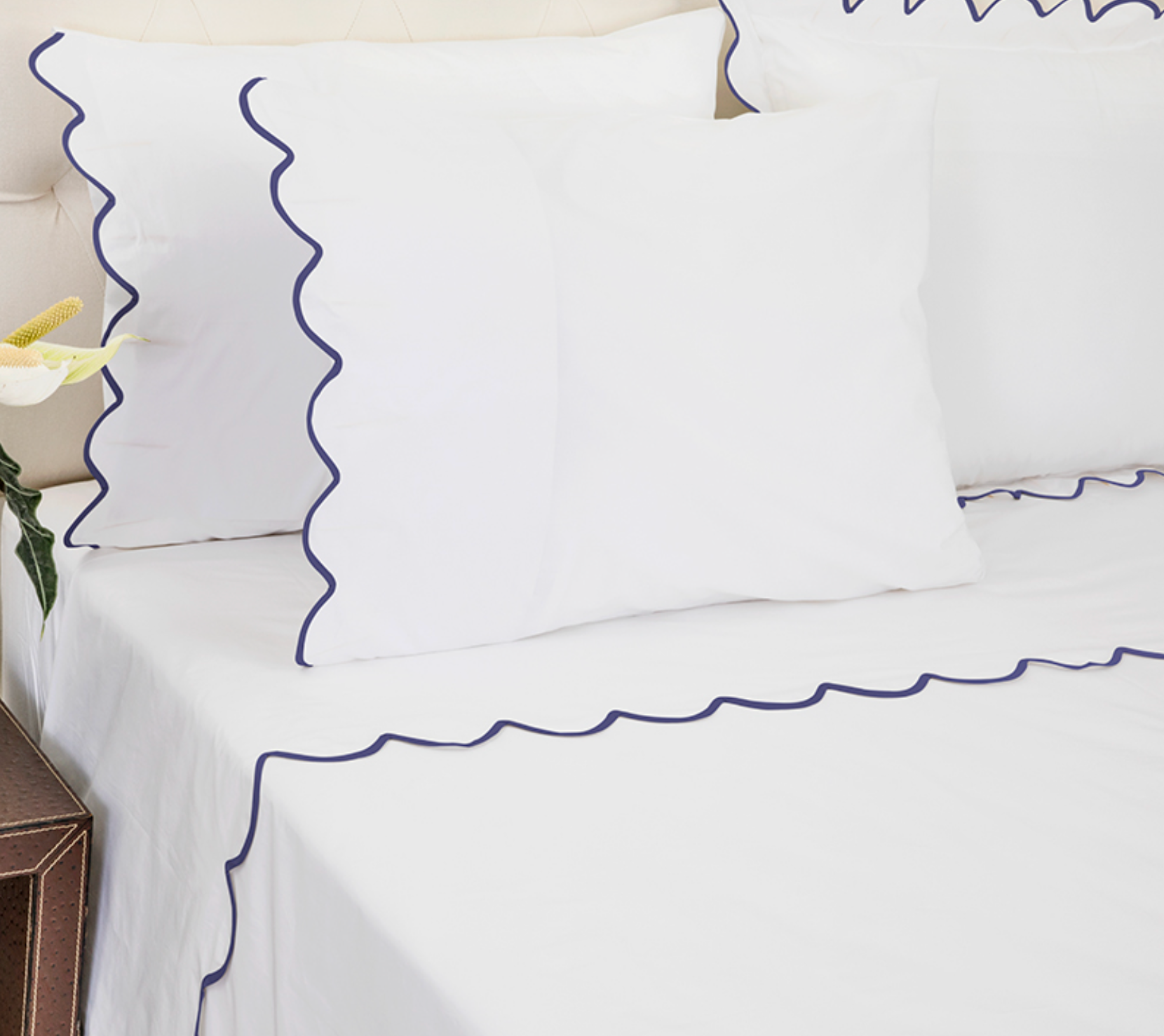 Reed Linen - Scallop Duvet Set - NetDécor