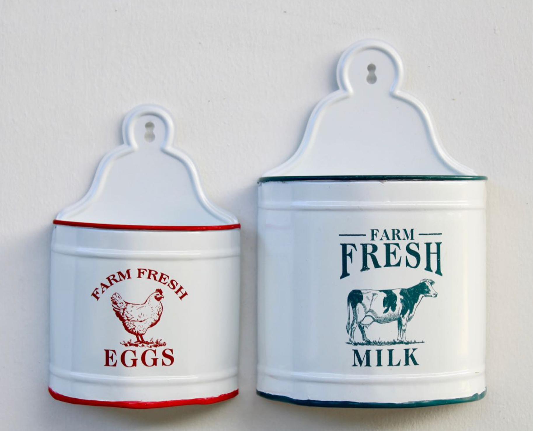 Set of Two Enamel Hanging Pots - NetDécor