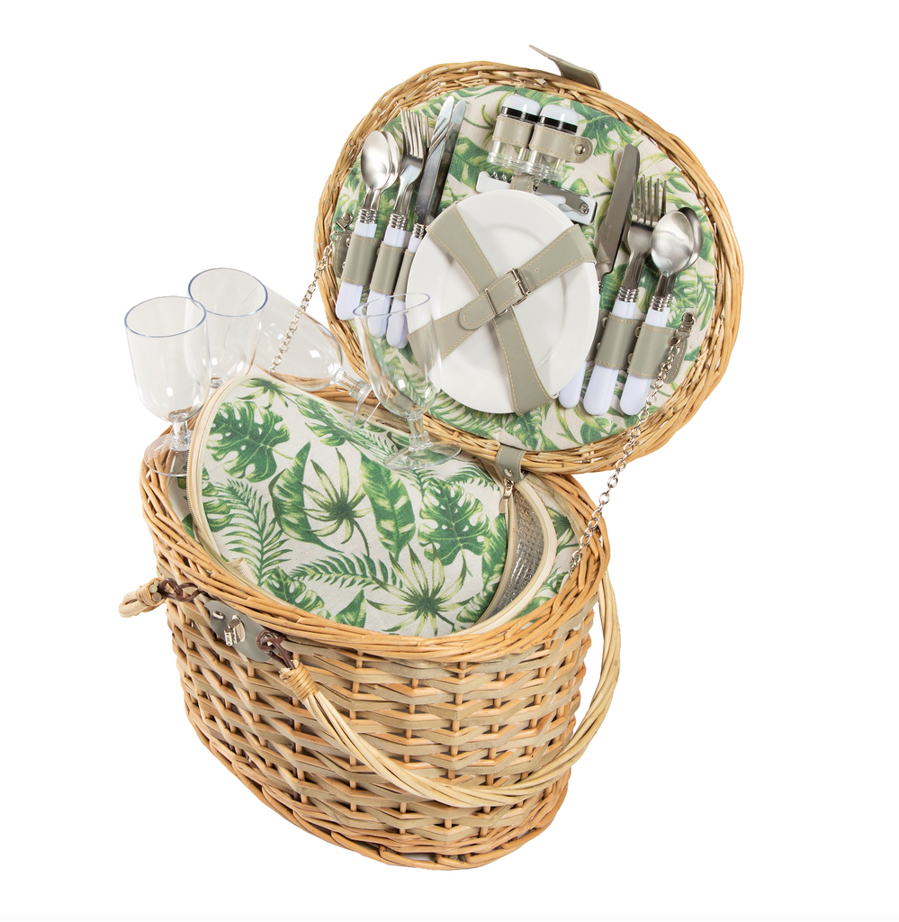 Flora Picnic Basket & Rug - NetDécor 
