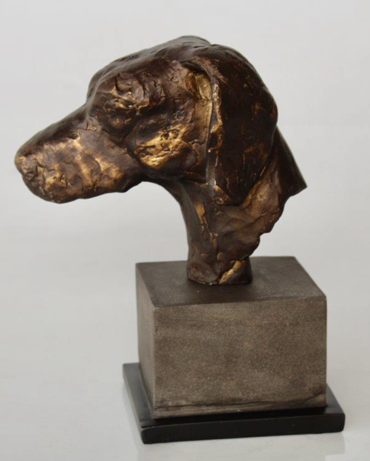 Brown Dog Head on Stand - NetDécor