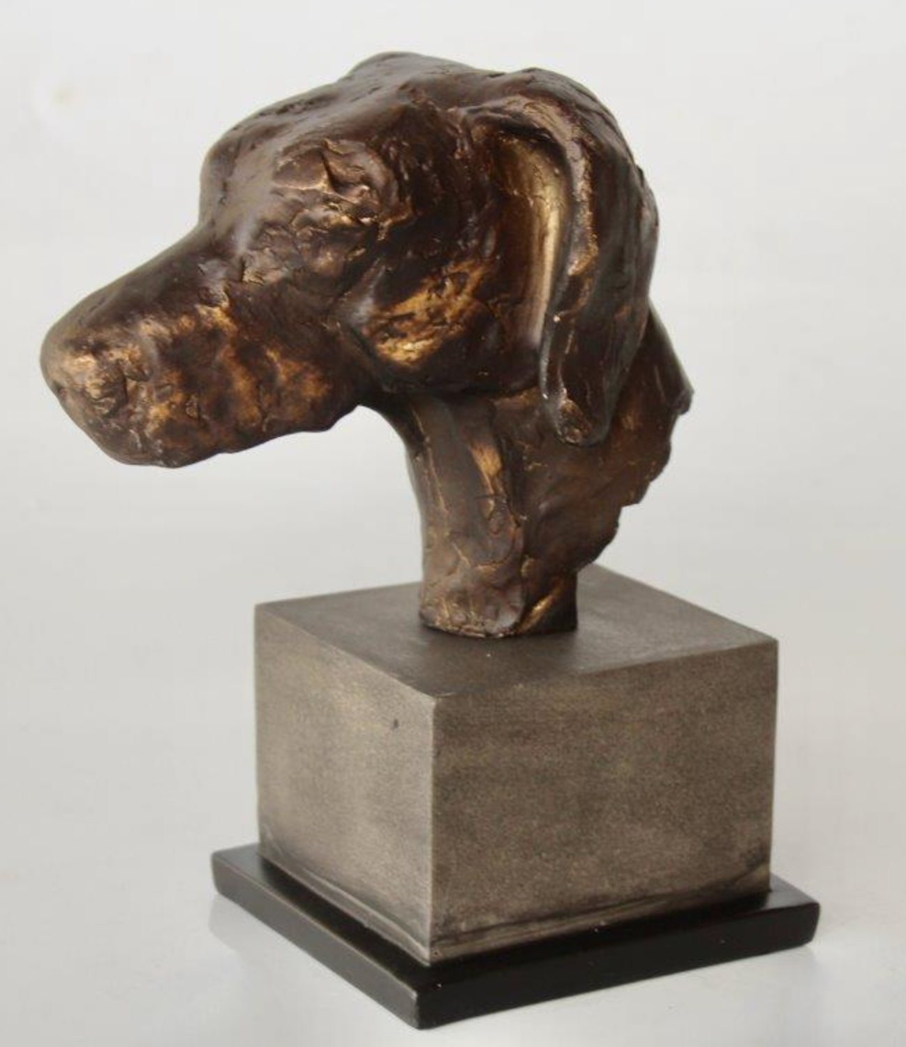 Brown Dog Head on Stand - NetDécor