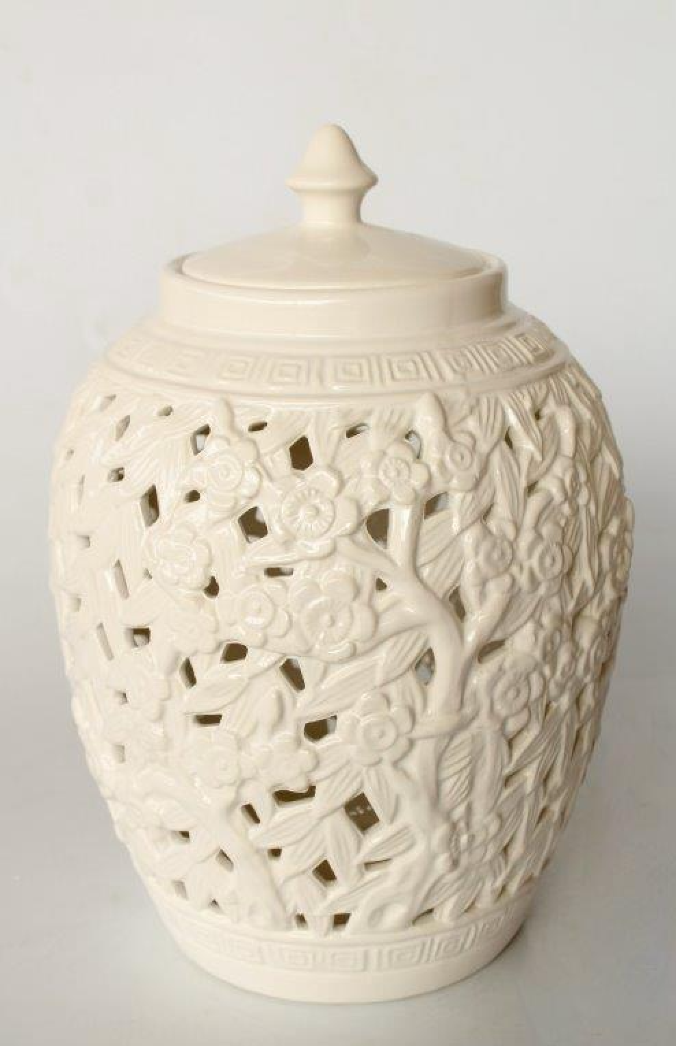 White Flower & Leaf Cut Out Jar - NetDécor