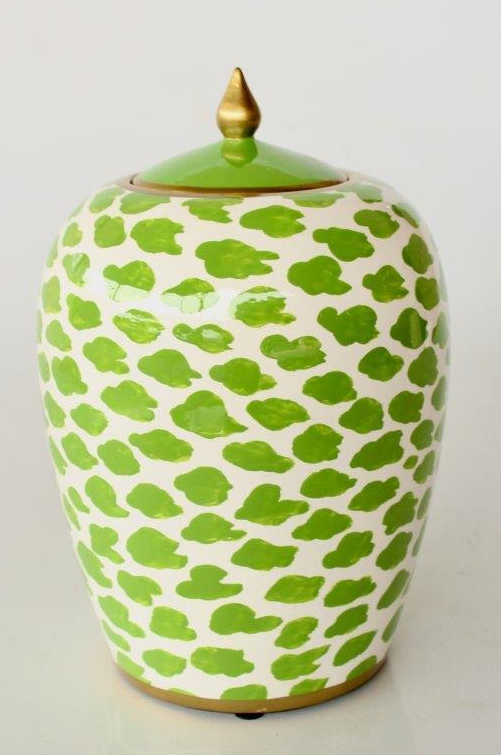 Lime Green Blob Jar Wit Lid - NetDécor