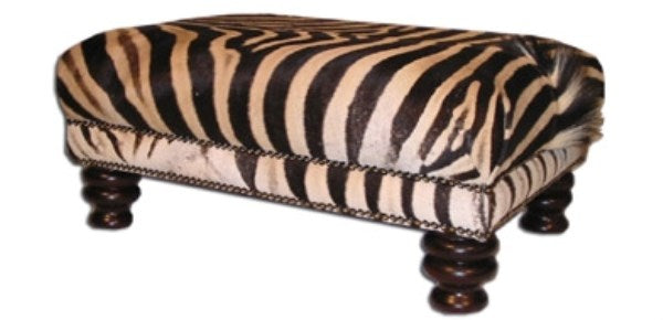 Zebra Ottoman Classic with Studs - NetDécor