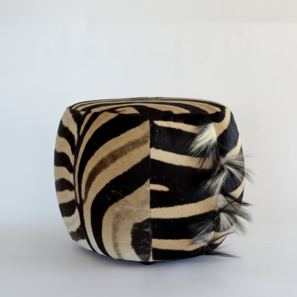 Zebra Tub Ottoman - NetDécor