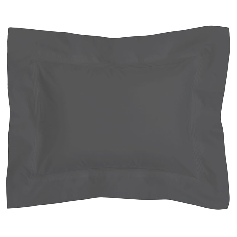 Percale Four Row Cord Charcoal Charcoal Decorative Pillowcase