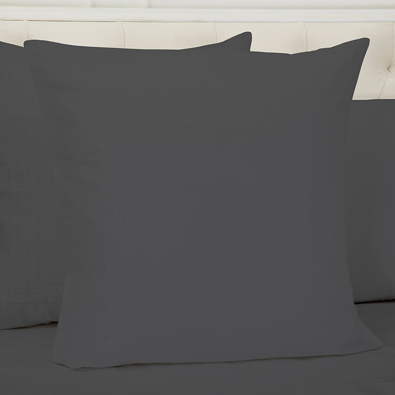 Sateen Grafton Charcoal Decorative Pillowcase